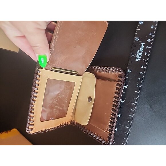 Vintage Hand tooled Leather Bifold Wallet Initials C P . - Picture 7 of 7